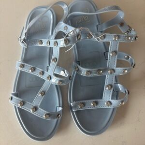 New Olivia Miller Girls blue sandals with rhinestones Size: 5